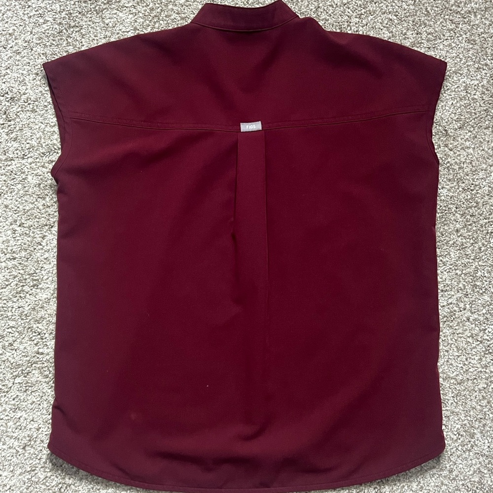 Figs Maroon Rafaela Top XXS - Picture 2 of 3